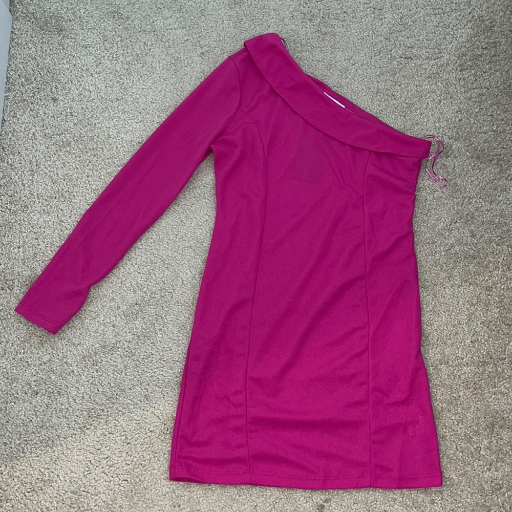 Fashion Nova One Shoulder Mini Dress (NWOT)